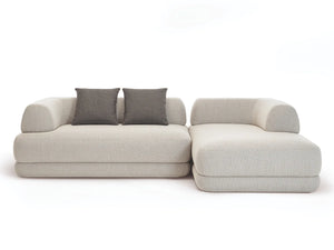 Bumper sectional fabric sofa