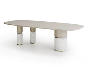 Logic oval wooden dining table