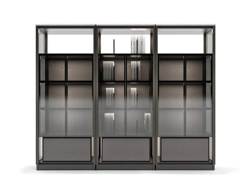 Domus Sectional bookcase with built-in lights