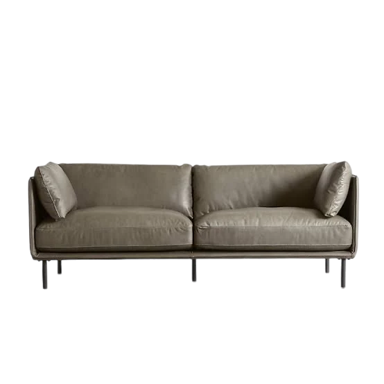 Wells leather apartment sofa