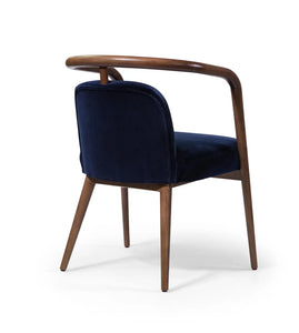 Blue Velvet Modern Essex Arm Chair