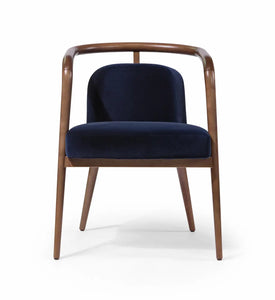 Blue Velvet Modern Essex Arm Chair